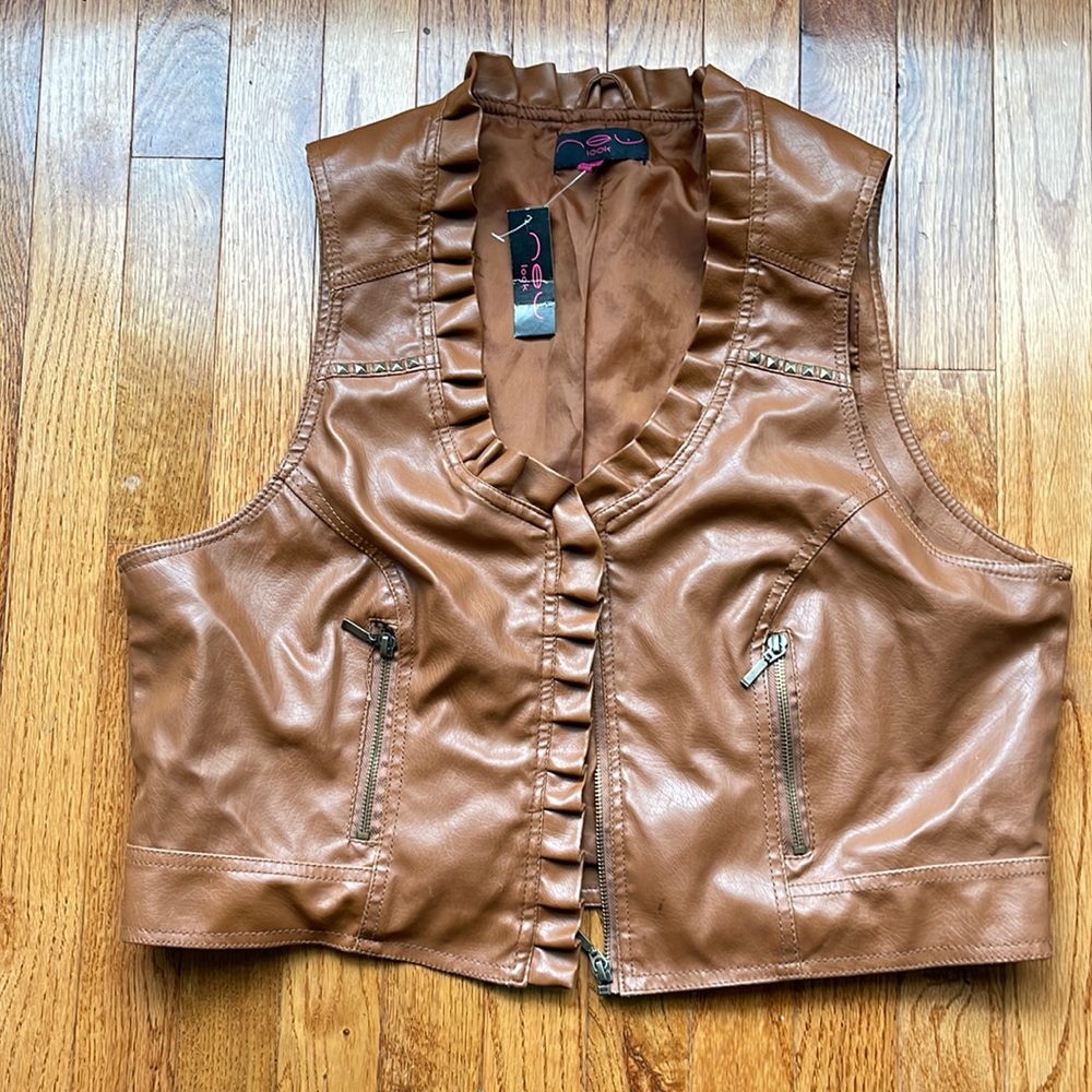 Faux leather Vest